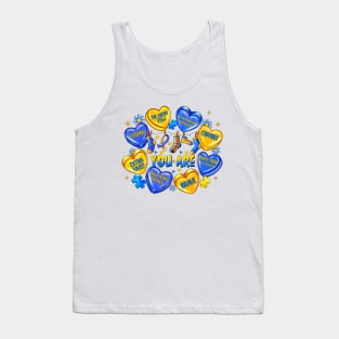 Down Syndrome Heart Candy, Down Syndrome Awareness, Love Down Syndrome Tank Top
